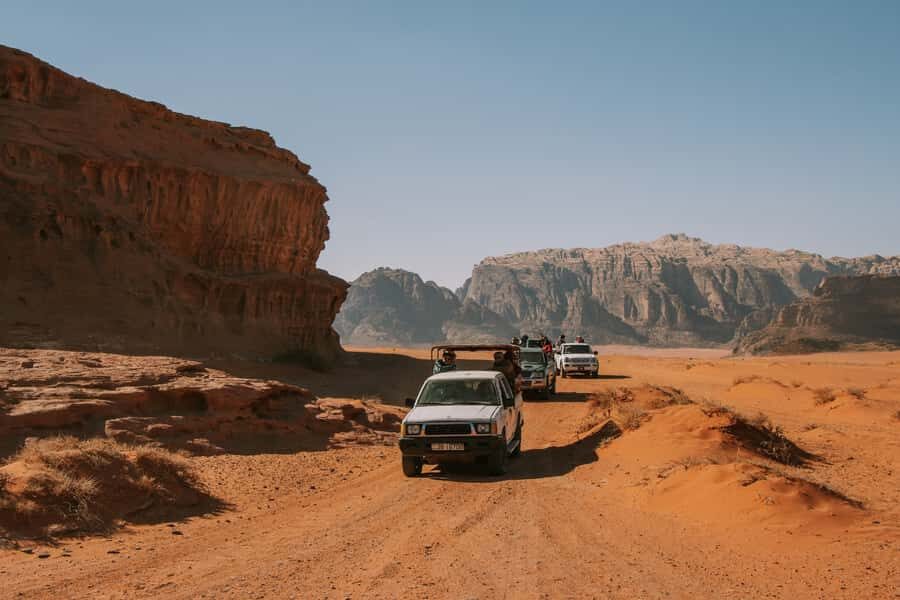 From Tel Aviv: Petra & Wadi Rum Glamping 2-Day Tour - Jeep Safari in Wadi Rum: Valley of the Moon, Seven Pillars, and a sunset finish