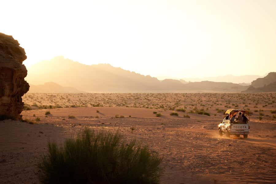 From Wadi Rum: 2-Hour Jeep Tour with Meals & Overnight Stay - The 2-hour 4WD ride through UNESCO Wadi Rum