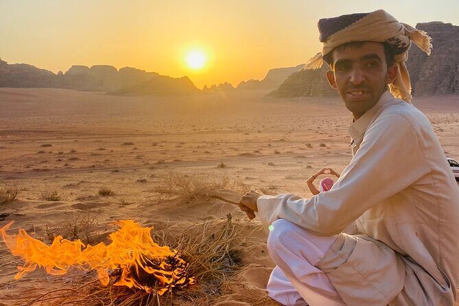 Full day Jeep Tour in Wadi Rum desert - The early stops: Nabatean temple, camels, and Lawrence Spring views