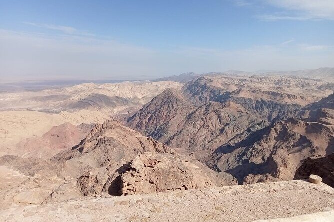 Petra Back-Road Trail and Hike - Reaching the Treasury: Shamasah, Siq Ghorab, and the Wadi Araba View