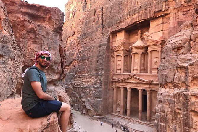 Petra Day Tour Transfers Only from Amman - Entering Petra your way: main gate to the Siq and Treasury