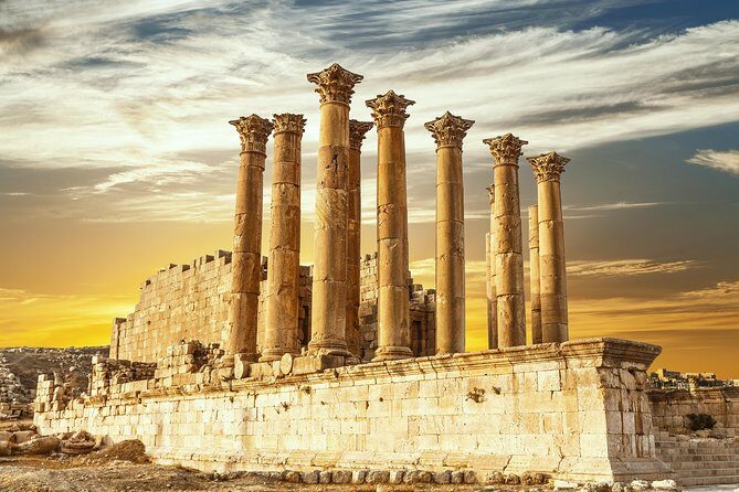 Private Half Day Jerash and Amman Sightseeing Tour - Amman panorama from the road: Citadel views and religious landmarks