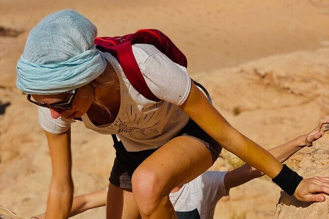 Wadi Rum Mountain Hike & Climb: Burdah, with a bridge at the top! + tour & Lunch - Little Bridge, White Desert, and the Jeep Stretch